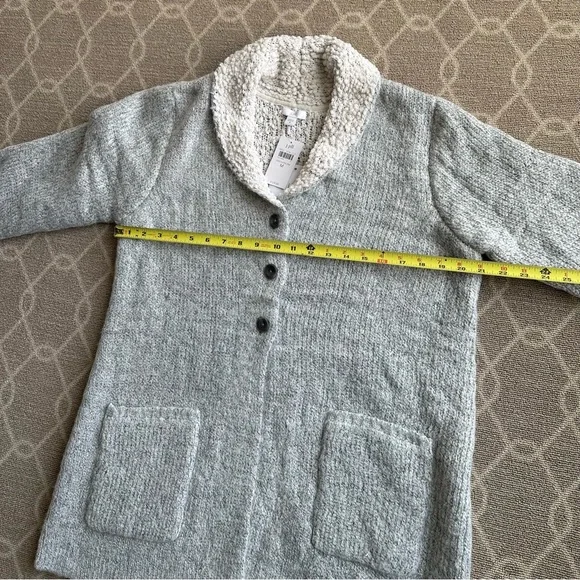 J. Jill • Two Toned Cardi • Gray Heather Cream - Picture 3 of 8